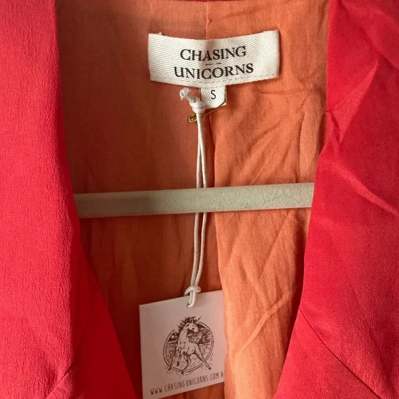 SOLD💫 Chasing Unicorns The Weight : Silk Embroidered Blazer sz S - Picture 13 of 16